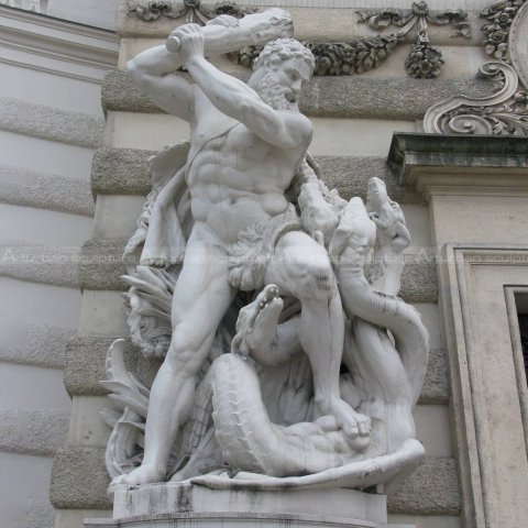 hercules and hydra statue