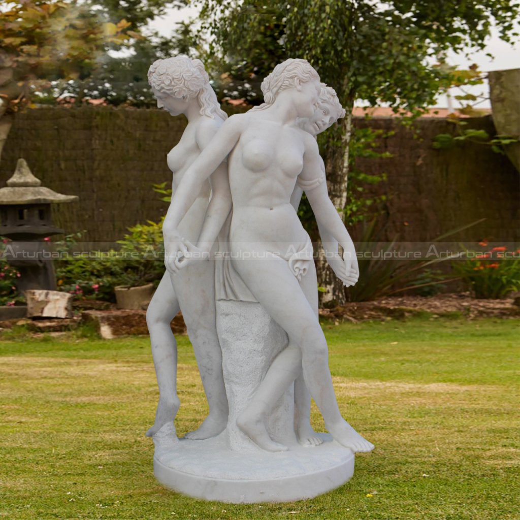 three graces garden statue