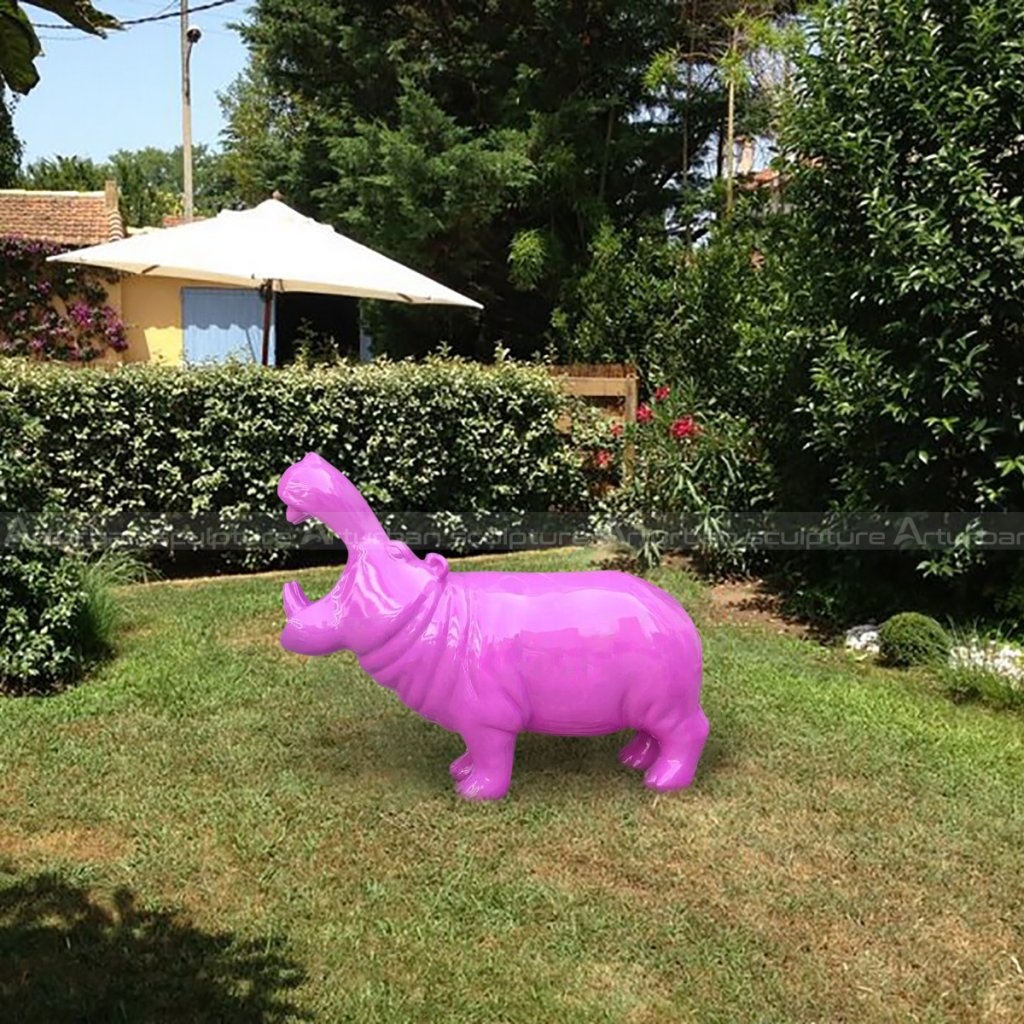 hippo lawn sculpture