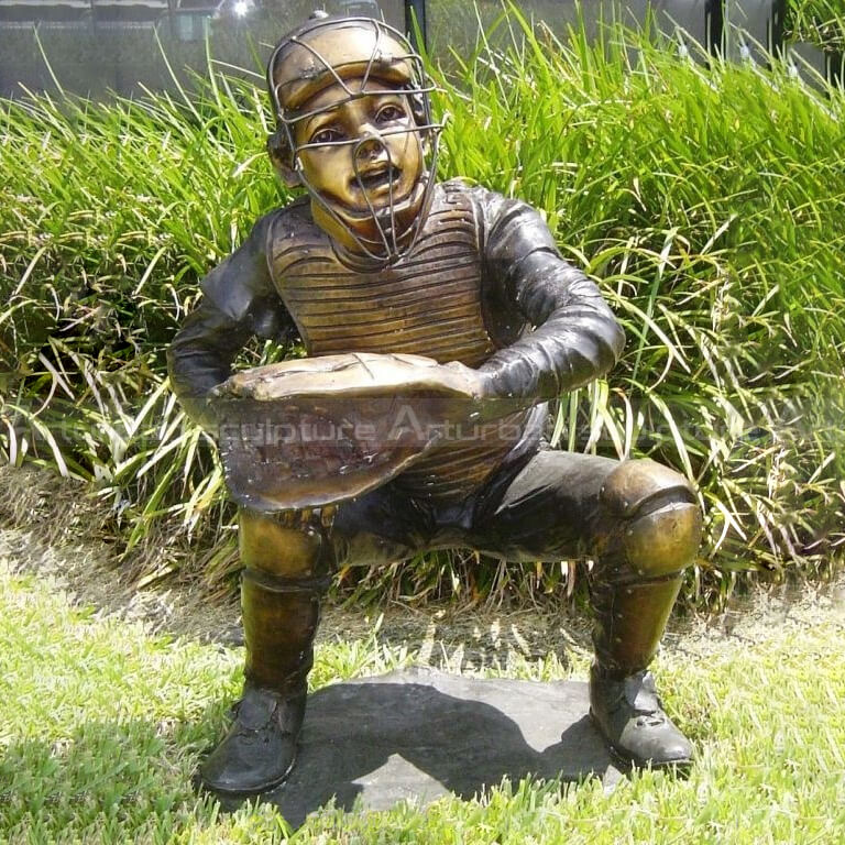 catcher boy sculpture