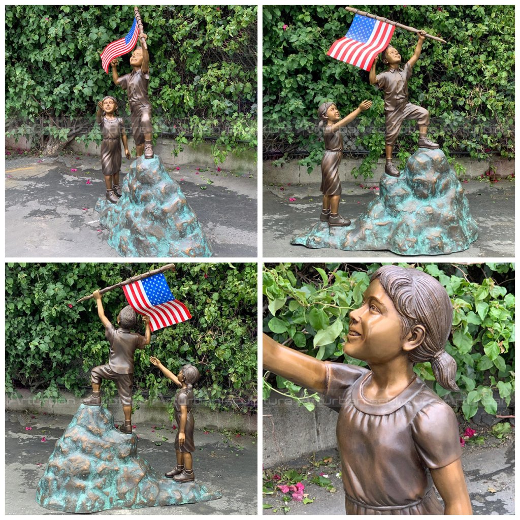 Boy And Girl Garden Statue