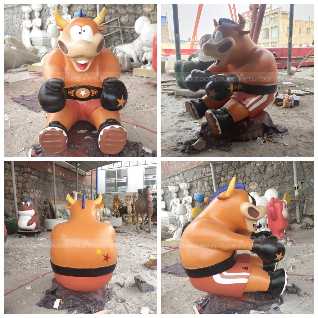 sitting cow statue