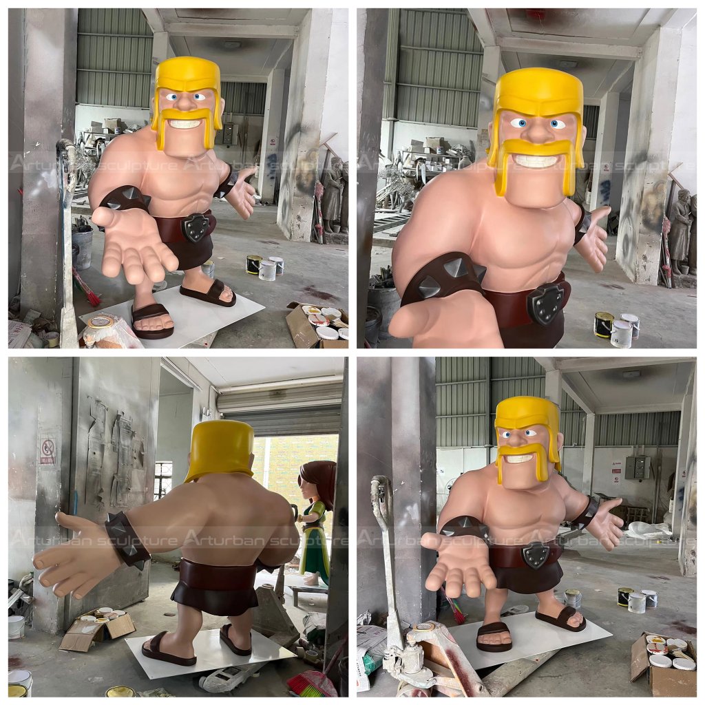 clash of clans barbarian statue