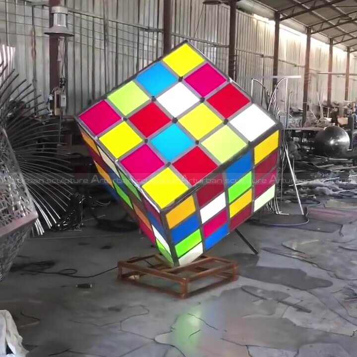 rubix cube sculpture