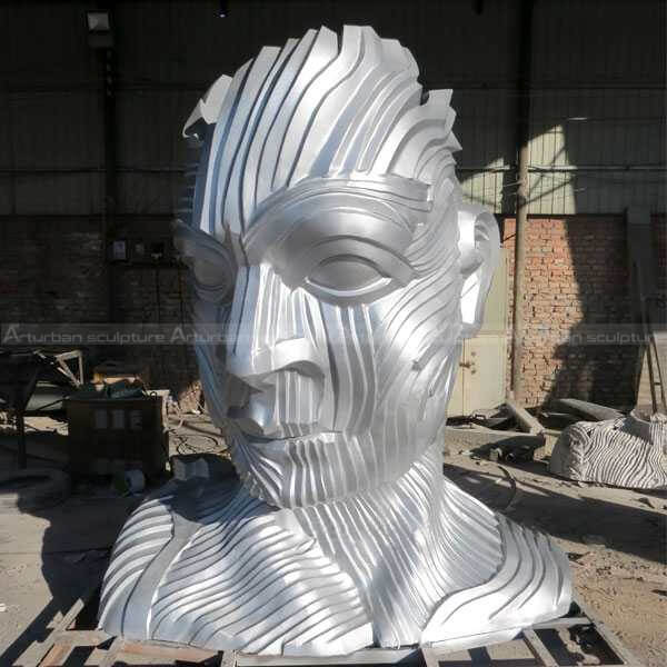 abstract human face sculpture