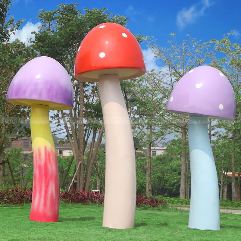 outdoor mushroom statues