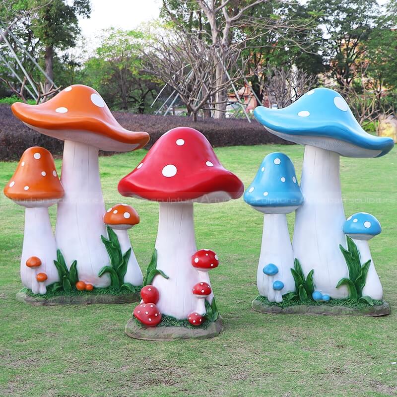 outdoor mushroom statues