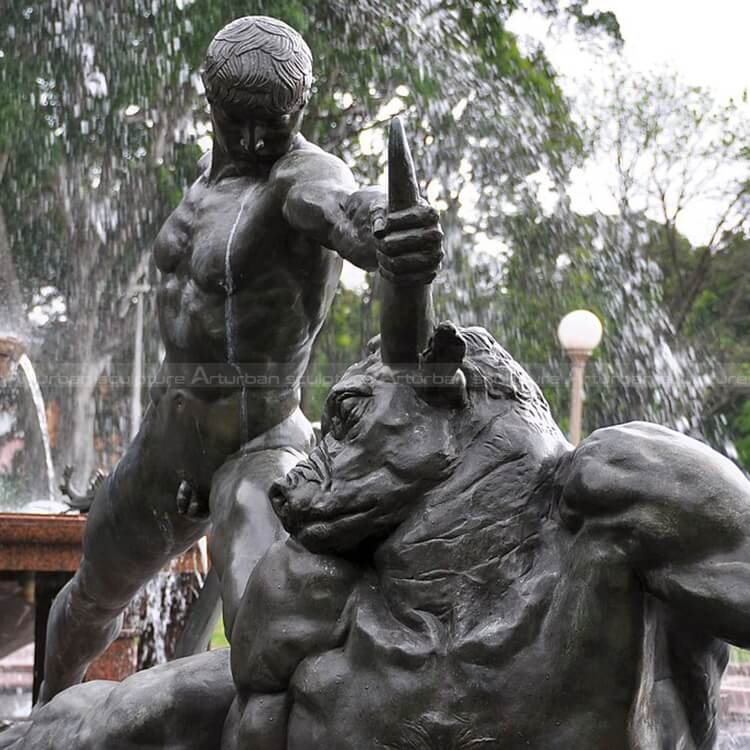 minotaur and theseus statue
