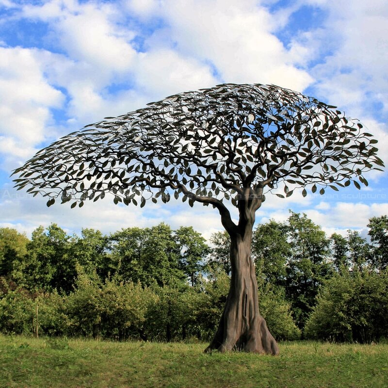 metal tree art sculpture