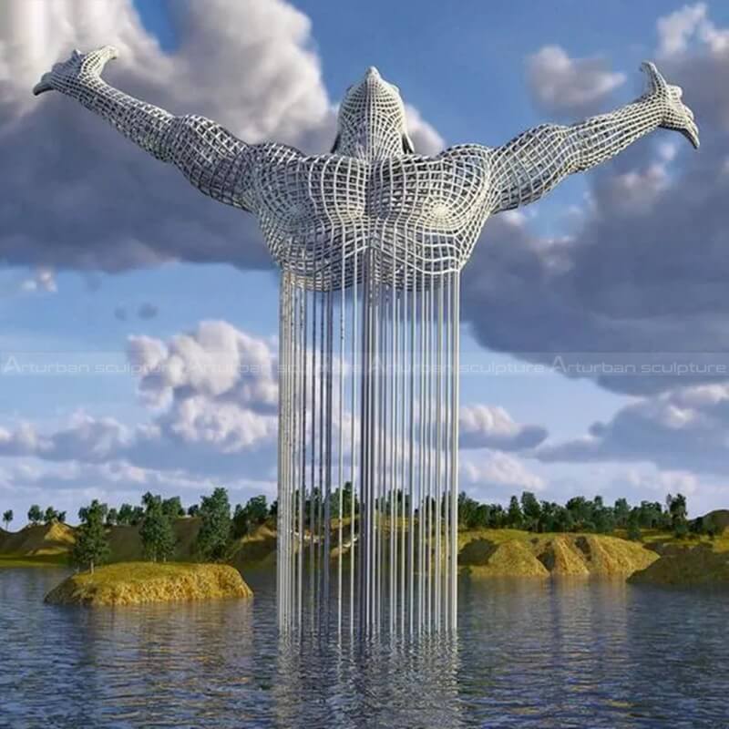 wire woman sculpture