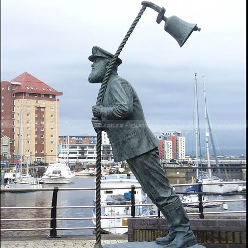 outdoor sea captain statue