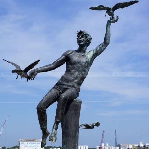 bronze man statue