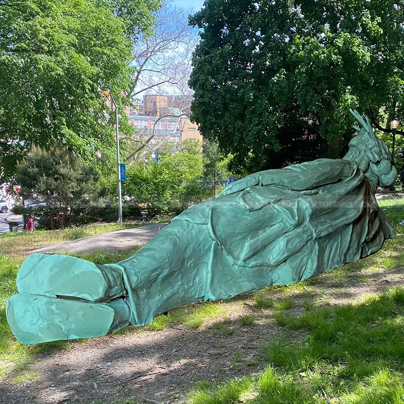reclining liberty statue