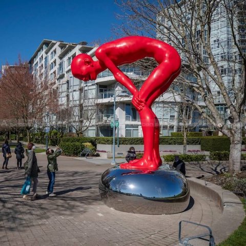 red boy statue vancouver