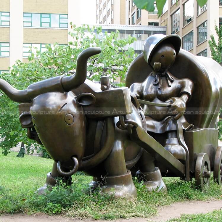 covered wagon statue