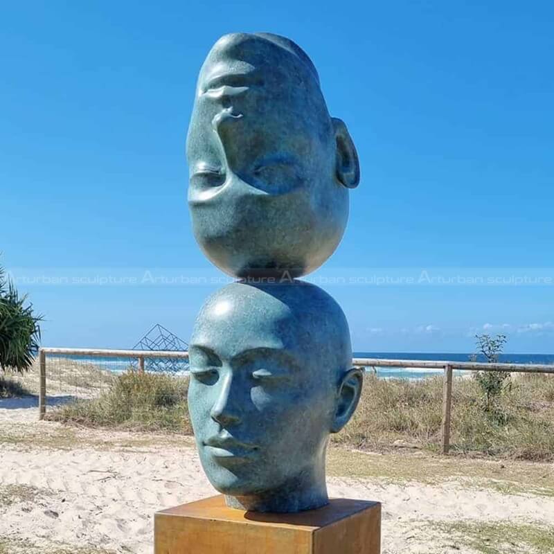 mans head statue