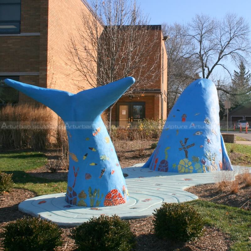 blue whale sculpture