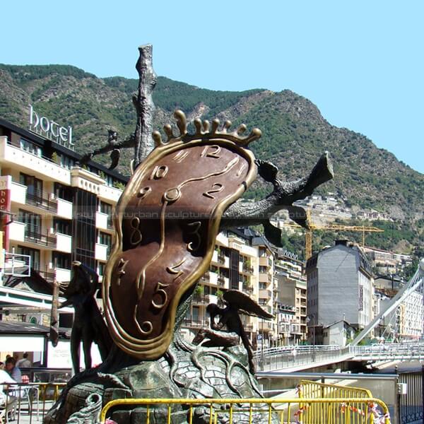 dali melting clock sculpture