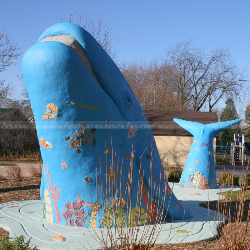 blue whale sculpture