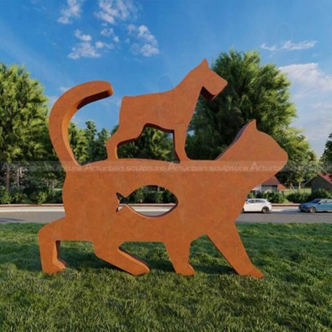 abstract cat sculpture