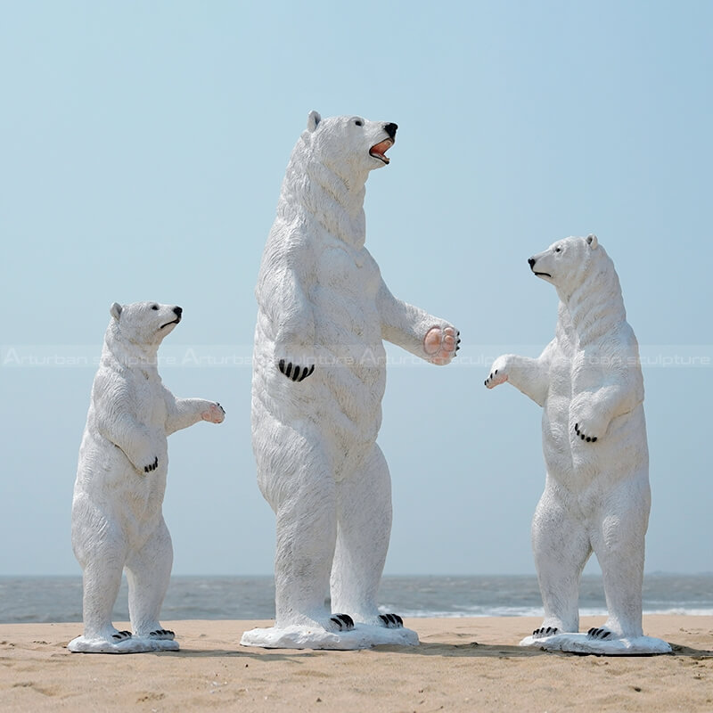 polar bear garden statue