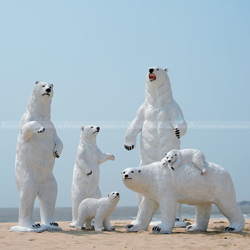 polar bear garden statue