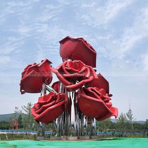 rose garden statue