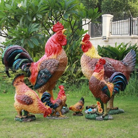 rooster garden ornament