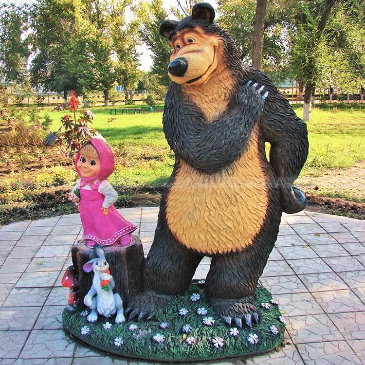 masha and the bear statue