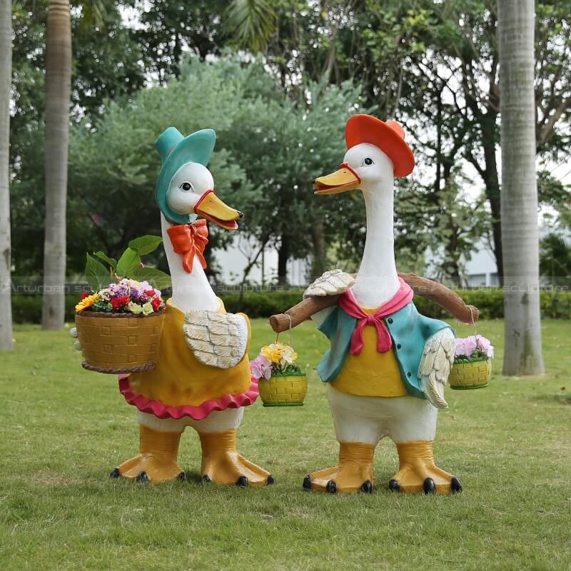 duck family garden ornaments