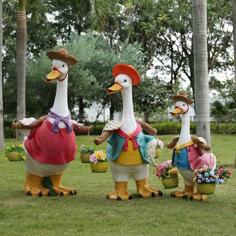 ducduck family garden ornaments