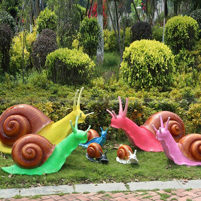 outdoor snail statue