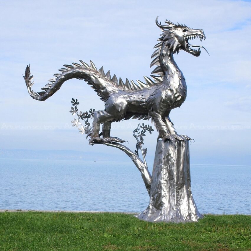 metal dragon sculpture