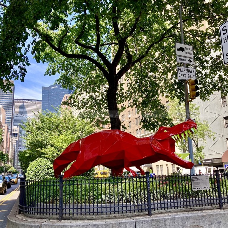 Christmas dinosaur lawn