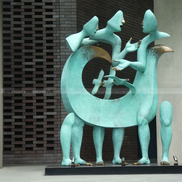 abstract bronze sculpture