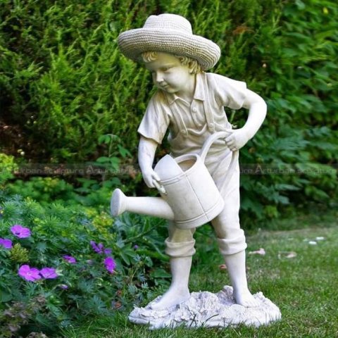 watering boy sculpture