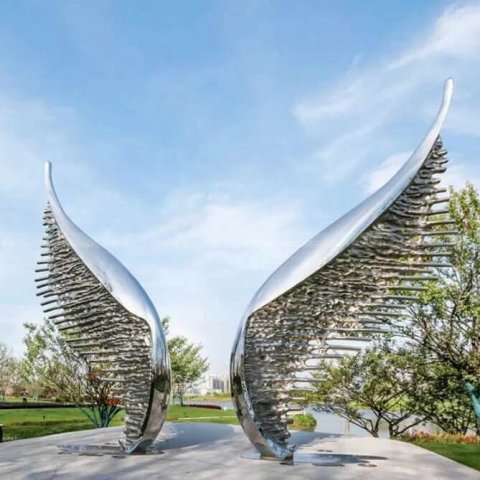 metal wings sculpture