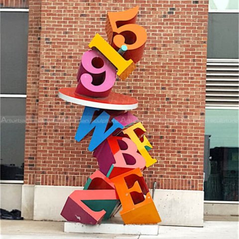 letters sculpture