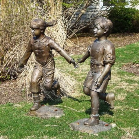 bronze children sculpture