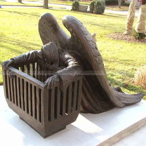 weeping angel garden statue
