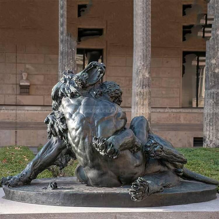 hercules and the nemean lion sculpture