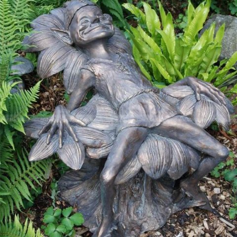 sleeping fairy statue