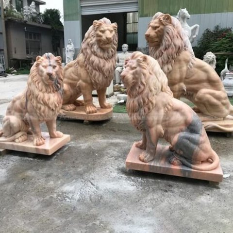 sitting lion sculpture