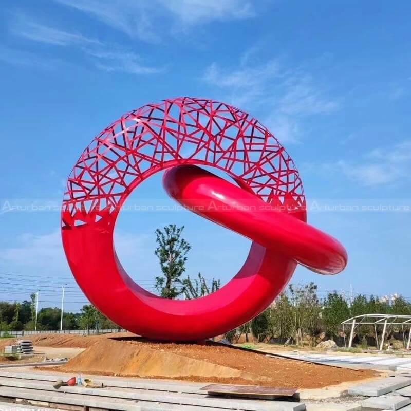 metal circle sculpture