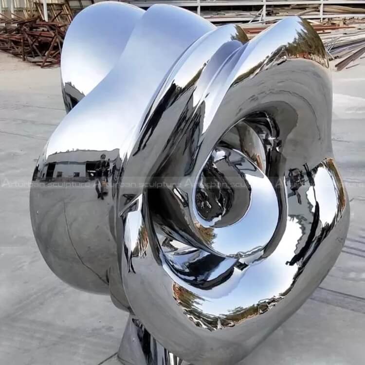 large metal flower sculpture