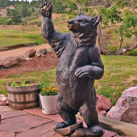 black bear garden statues