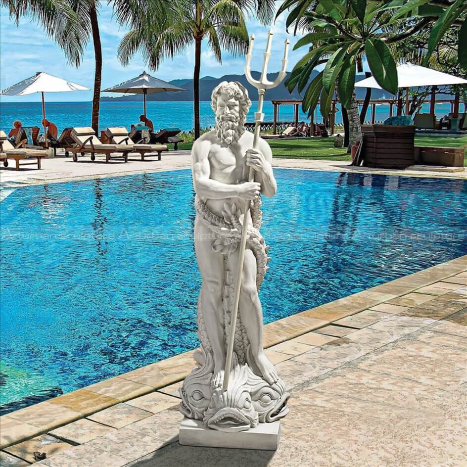 poseidon marble statue