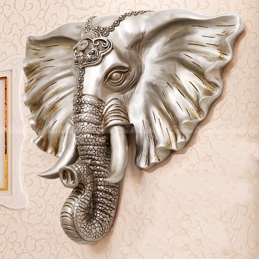 elephant head wall sculpture