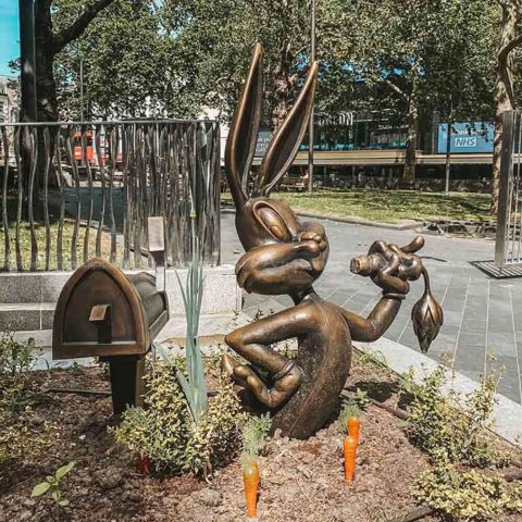 Bronze Bunny Sculpture