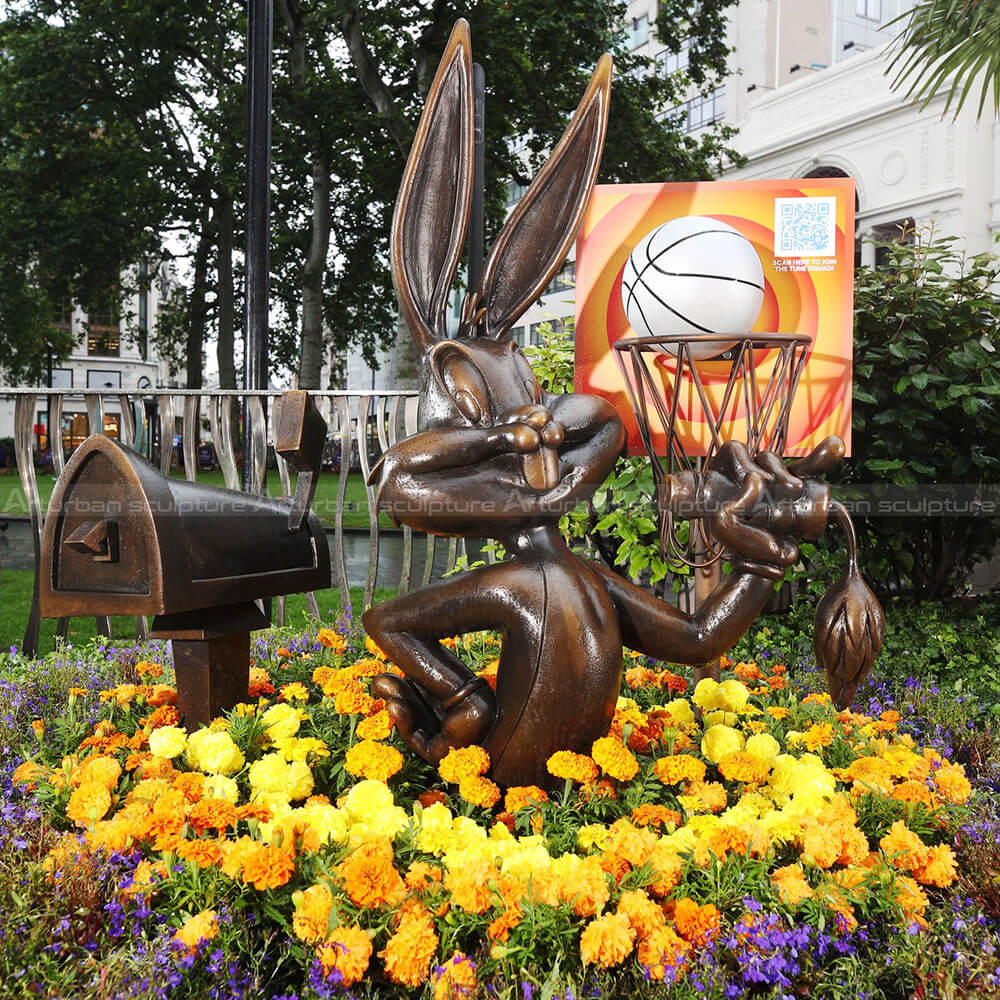 bronze bunny sculpture